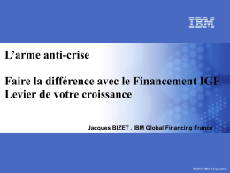 Jacques BIZET , IBM Global Financing France