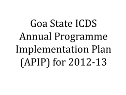 Goa - Ministry of Women and Child Development