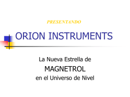 ORION INSTRUMENTS, LLP - Termoprocesos e Instrumentacion