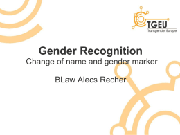 legal gender recognition ()
