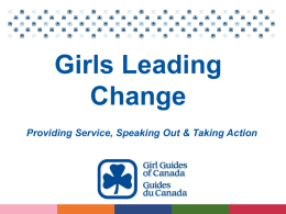 take action - Girl Guides of Canada.