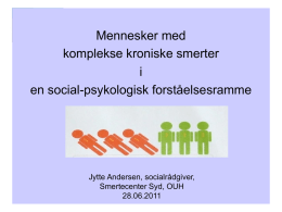 Jytte Andersen, Socialrådgiver, Smertecenter Syd, OUH
