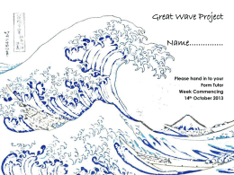 Year 7 –The Great Wave Project