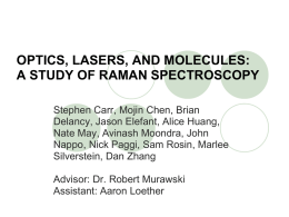 a study of raman spectroscopy