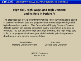 HIGH-SKILL, HIGH-WAGE AND HIGH