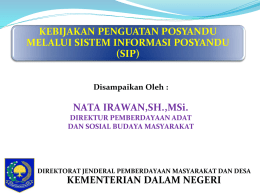 Kebijakan SIP-dir - Badan Pemberdayaan Masyarakat Banda Aceh
