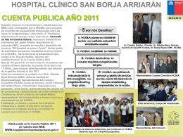 CUENTA PUBLICA AÑO 2011 - Hospital Clinico San Borja Arriaran