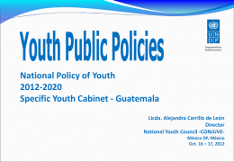 National Youth Policy 2012-2020