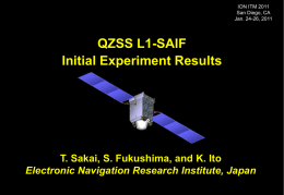 QZSS L1-SAIF Initial Experiment Results