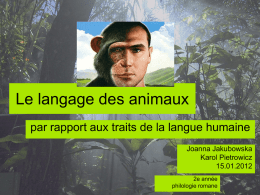 Le langage des animaux