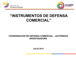 Presentación Defensa Comercial GYE Julio 2014 1