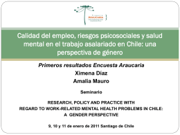 Calidad del empleo, riesgos psicosociales y salud mental en Chile
