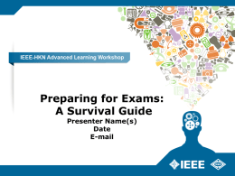 Preparing for Exams Presentation
