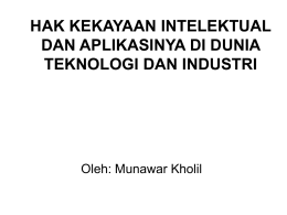 hak kekayaan intelektual dan aplikasinya di dunia teknologi