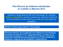 Plan Renove de Calderas Individuales en Castilla La