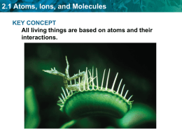 2.1 Atoms, Ions, and Molecules