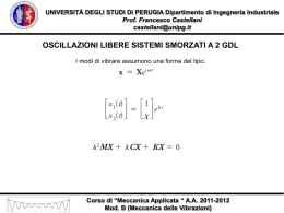Oscillazioni libere smorzate sistemi a 2 DGL