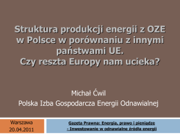 Mapa Drogowa OZE - Polska Izba Gospodarcza Energii Odnawialnej