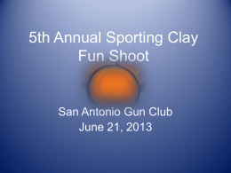 Sporting Clay Fun Shoot - (IEC) San Antonio Chapter