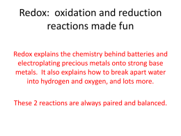 Redox: oxidation and reduction reactions made fun