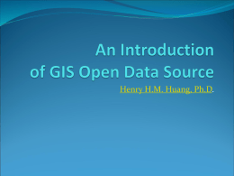An Introduction of GIS Open Data Source