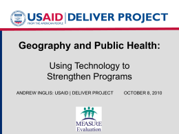 Geography and Public Health: Using technology