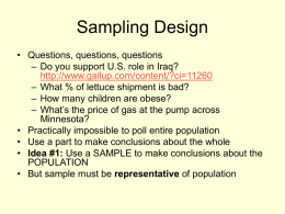Survey sampling - Carleton College
