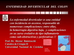 diverticulosis colonica - Unidad Hospitalaria San Roque