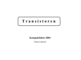 Geschichte der Transistoren