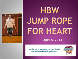 HBW Jump Rope for Heart - Verona School District