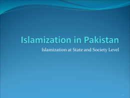 Islamization in pakistan