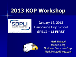 KOP Workshop 2013