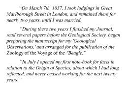 PPT - 6 - Darwin 1836