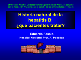 Historia natural de la hepatitis B: ¿qué pacientes tratar?