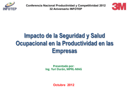 Conferencia Nacional de Productividad y Competitividad 2012