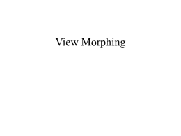 6. Image-based Rendering : View Morphing