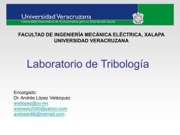 Lab. de tribología - Dr. Andrés López Velázquez
