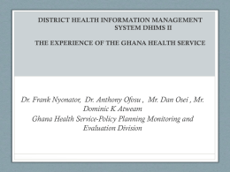 district health information management system dhims ii the