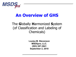 GHS: Identifying Hazards