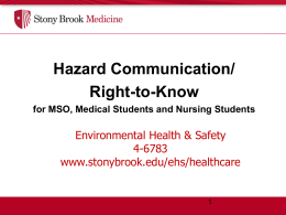 Hazard Communication/Right to Know