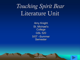 Touching Spirit Bear PowerPoint