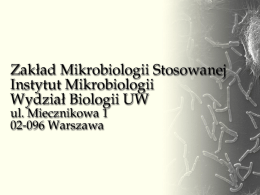 Zakład Mikrobiologii Stosowanej