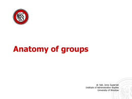 Anatomy of groups