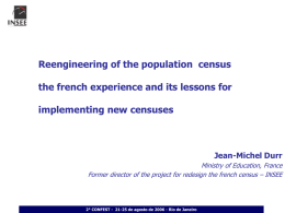 The implementation of new methods for population censuses