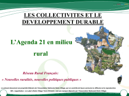 Agenda 21 - Réseau Rural Français