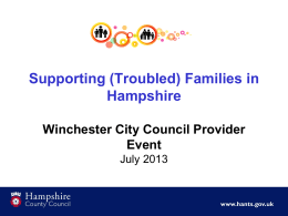 Supporting Troubled Families in Hampshire