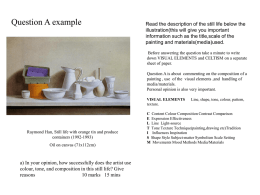 How to answer still life question A