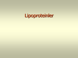 Lipoproteinler & kolesterol