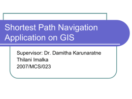 Shortest Path Navigation Application on GIS