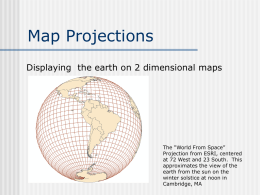 Map Projections Lecture (Sept 16)